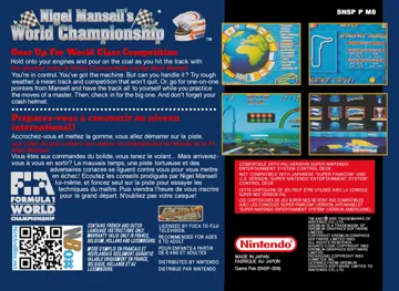 Nigel Mansell's World Championship Racing (Europe) (Rev 1) box cover back